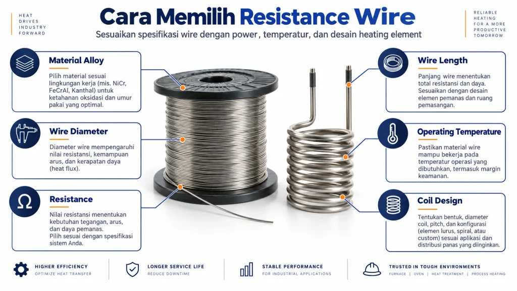 faktor memilih resistance wire untuk heating element