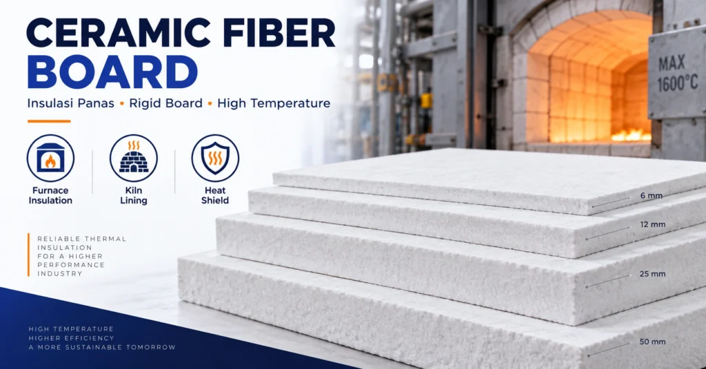 ceramic fiber board untuk insulasi panas industri