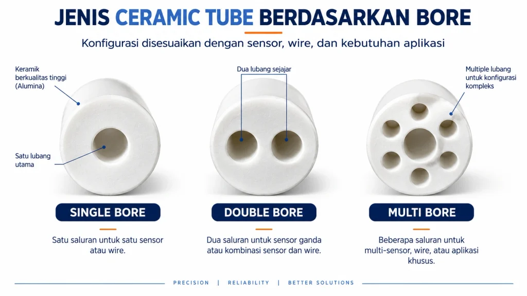 jenis ceramic tube single bore double bore dan multi bore