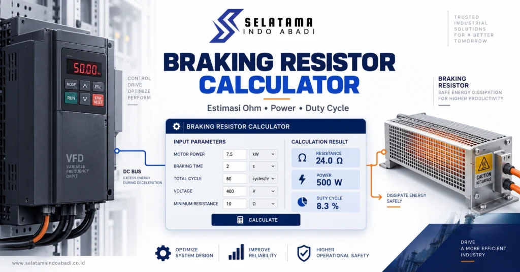 Braking resistor calculator untuk VFD