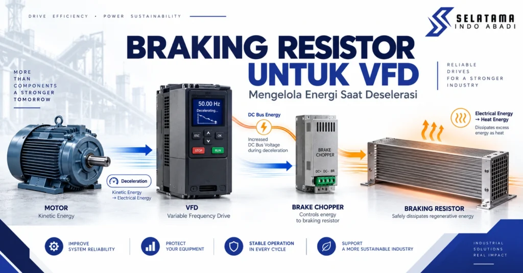 Braking resistor untuk VFD dan inverter industri
