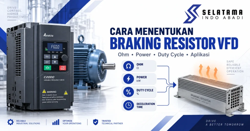 Cara menghitung braking resistor untuk VFD