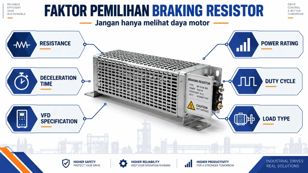 Faktor pemilihan braking resistor industri