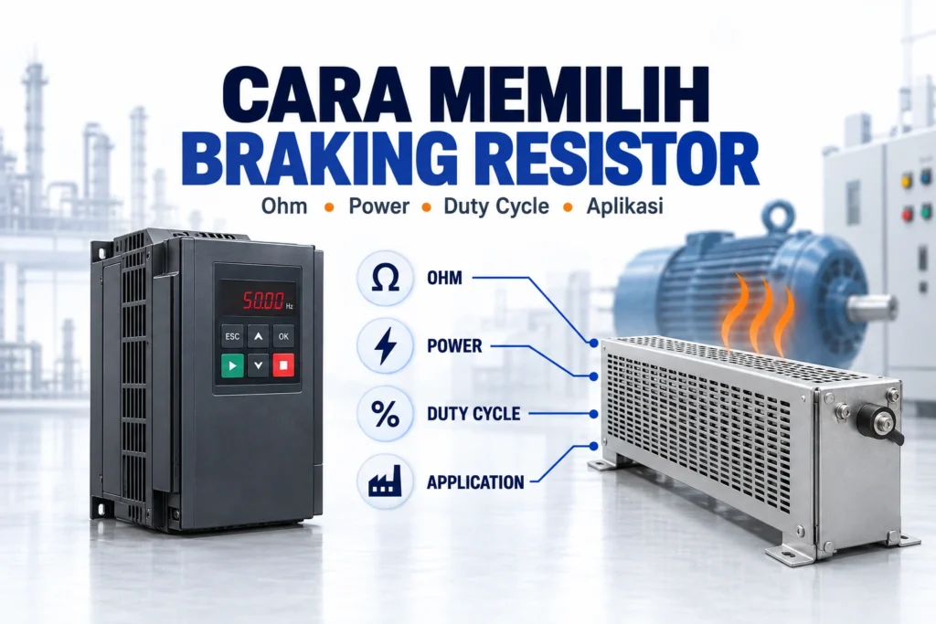 Cara memilih braking resistor berdasarkan ohm watt dan duty cycle