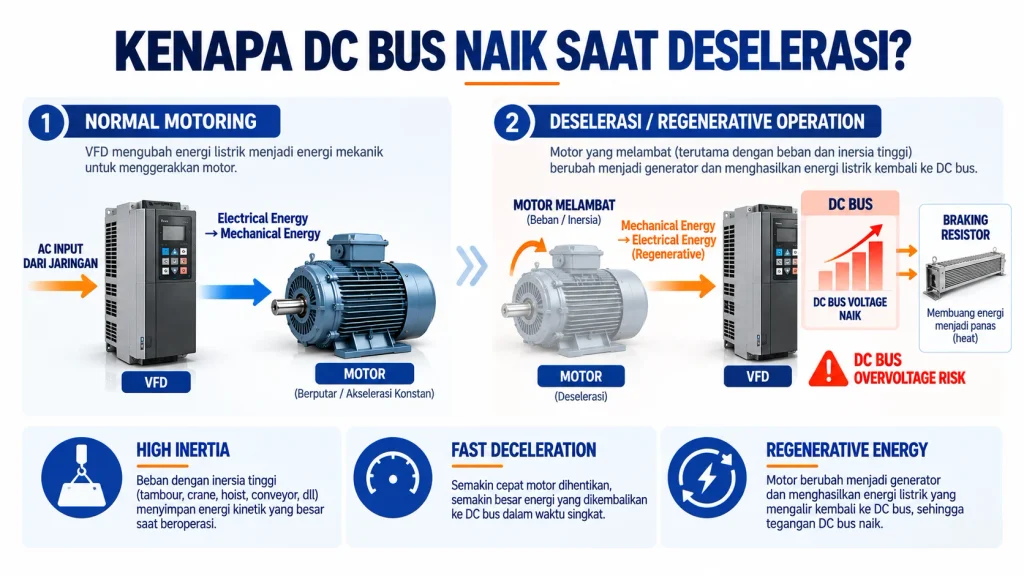 Kenapa DC Bus Naik Saat Deselerasi