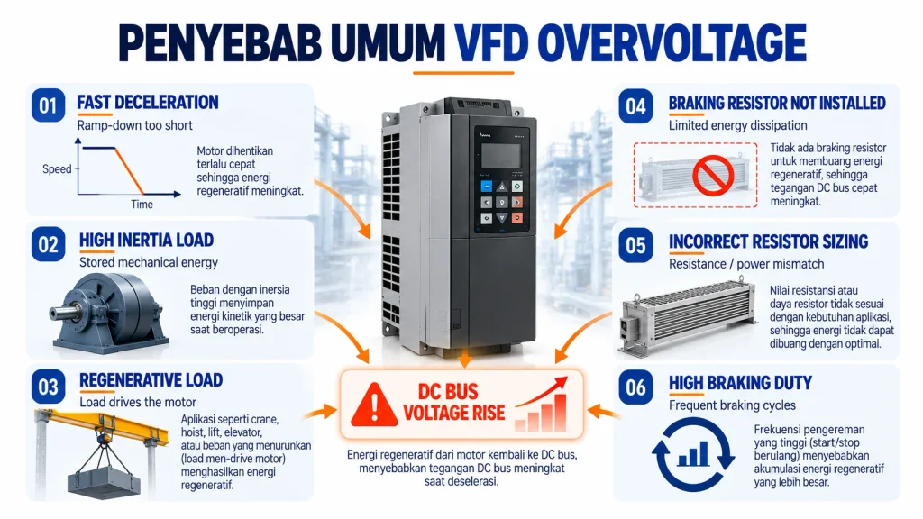 Penyebab Umum VFD Overvoltage