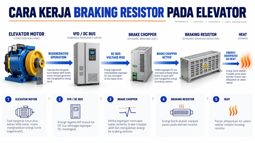 cara kerja braking resistor pada elevator